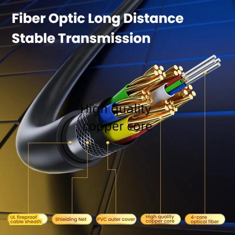 DTECH DT-HF8005 8K 60Hz HDMI 2.1 Fiber Optic Cable Dolby Atmos, EARC For PS5, Xbox, Home Theater, Gaming Monitor 2m - Cable by DTECH | Online Shopping UK | buy2fix