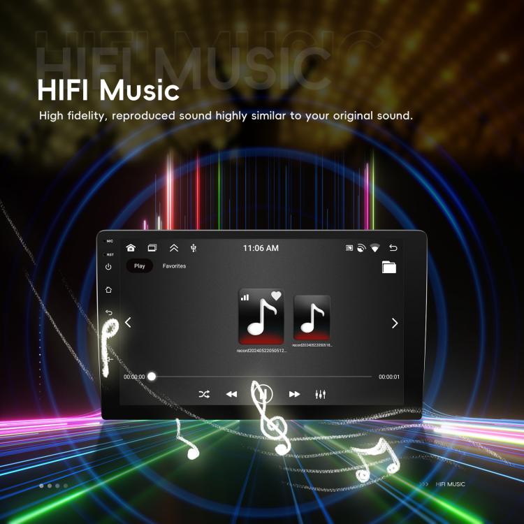 9 Inch Android 4+64G Dual-Butt Large Screen Car Carplay Built-In DAB Car Central Control Integrated Navigation System, Spec: Standard - Car MP3 & MP4 & MP5 by buy2fix | Online Shopping UK | buy2fix