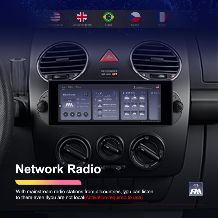 For Volkswagen Beetle 2002-2010 6.86 inch 2+64G Horizontal Screen Android Car Player, Spec: Standard+AHD+Microphone - Car MP3 & MP4 & MP5 by buy2fix | Online Shopping UK | buy2fix