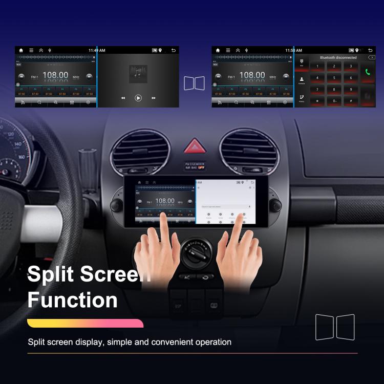 For Volkswagen Beetle 2002-2010 6.86 inch 2+64G Horizontal Screen Android Car Player, Spec: Standard+AHD+Microphone - Car MP3 & MP4 & MP5 by buy2fix | Online Shopping UK | buy2fix