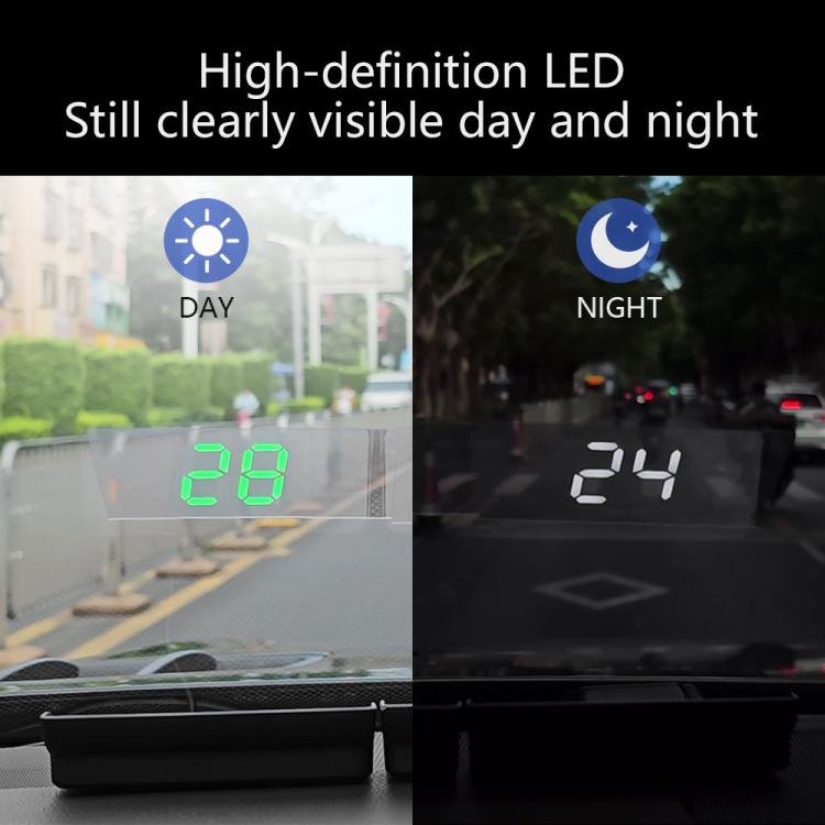 W1 Car HUD Head-up Display GPS Speedometer Speed Display, Spec: KM(White) - Head Up Display System by buy2fix | Online Shopping UK | buy2fix