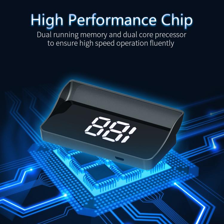 W1 Car HUD Head-up Display GPS Speedometer Speed Display, Spec: KM(White) - Head Up Display System by buy2fix | Online Shopping UK | buy2fix