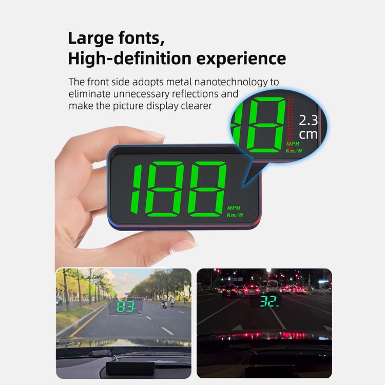 M2 Universal Cars HUD Head-up Display GPS HD Speedometer, Spec: KM/H(White) - Head Up Display System by buy2fix | Online Shopping UK | buy2fix