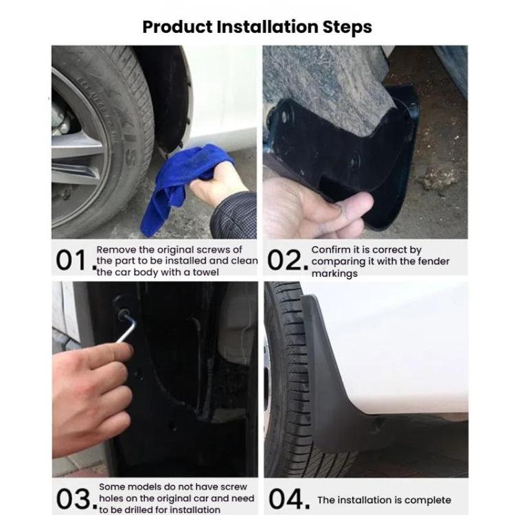 Car Tire Soft Rubber Mudguard For Peugeot 2011-2018 508 - Wheels Tires & Parts by buy2fix | Online Shopping UK | buy2fix