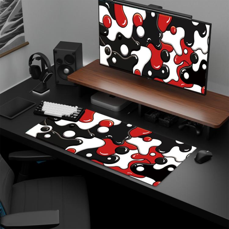 Abstract Fluid Color Blending Mouse Pad Non-Slip Rubber Desk Mat For Office, Gaming 300x800x2mm(No.1) - Mouse Pads by buy2fix | Online Shopping UK | buy2fix