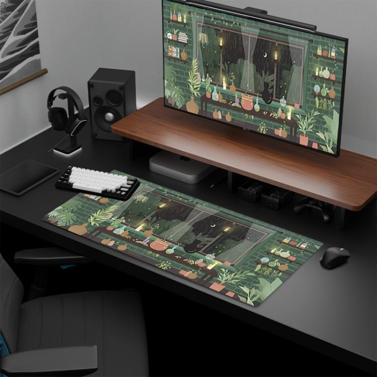 Frog Mouse Pad Cute Green Desk Mat With Non-Slip Rubber Base For Computer Laptop 300x600x3mm(Pattern 3) - Mouse Pads by buy2fix | Online Shopping UK | buy2fix