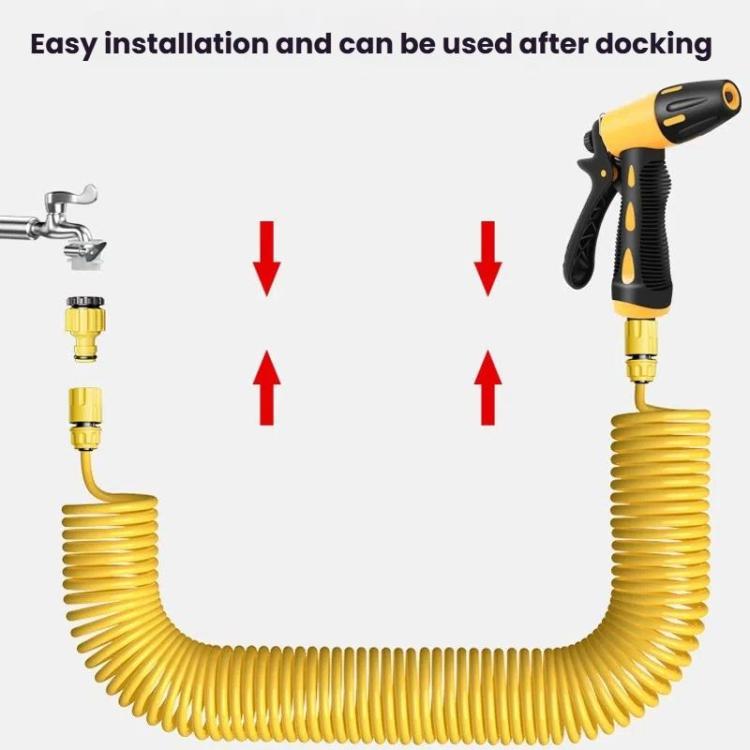 High-pressure Car Wash Sprinkler Household Spray Nozzle Rinse Watering Car Cleaning Tools, Spec: With Connectors+30m Spring Tube+Foam Jug - Car Washer & Accessories by buy2fix | Online Shopping UK | buy2fix
