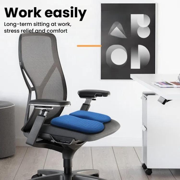 45x42x3.5cm Car Honeycomb Gel Seat Cushion Breathable Ice Silk Cushion(Gray) - Seat Accessories by buy2fix | Online Shopping UK | buy2fix