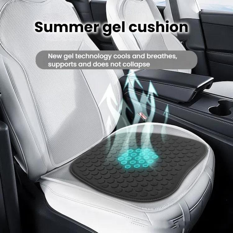 37.5x38x1cm Car Office Gel Cooling Breathable Chair Cushions(Black) - Seat Accessories by buy2fix | Online Shopping UK | buy2fix