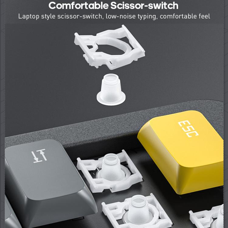 IMICE AN-800 Wireless Bluetooth Dual Mode Scissor Foot Structure Silent Keyboard(White) - Wireless Keyboard by iMICE | Online Shopping UK | buy2fix