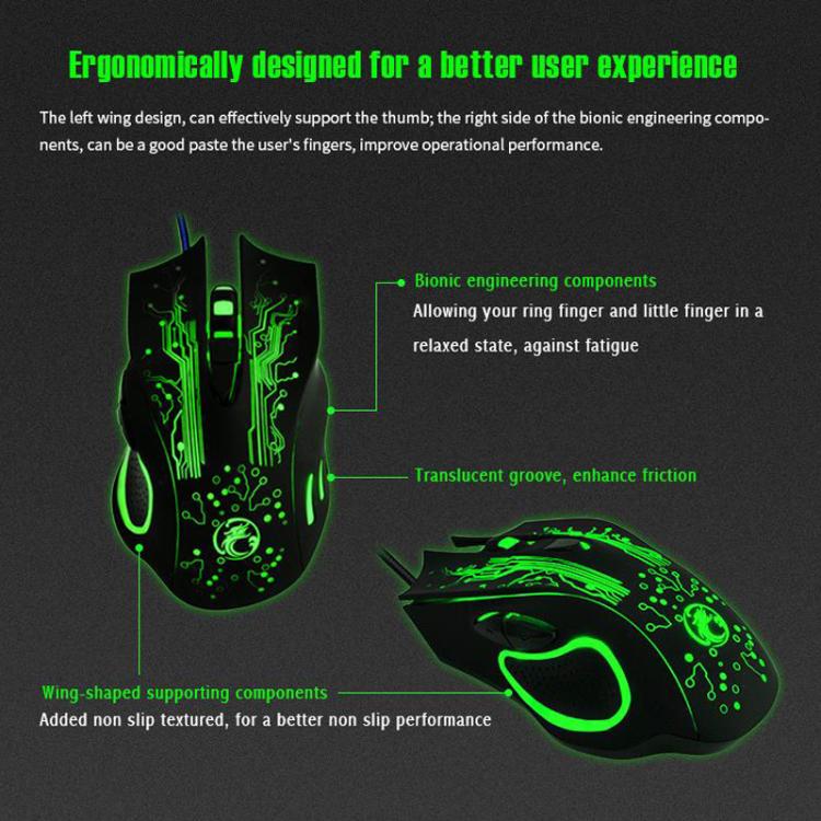 iMICE X9 USB Gaming Optical Wired Mouse(Black) - Wired Mice by iMICE | Online Shopping UK | buy2fix