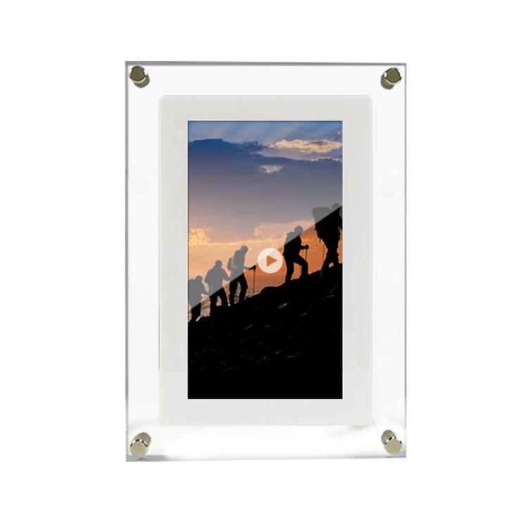 10.1 inch Transparent Acrylic Digital Photo Frame Video Picture Music Player Electronic Album Gift(UK Plug) - 11 inch Below by buy2fix | Online Shopping UK | buy2fix