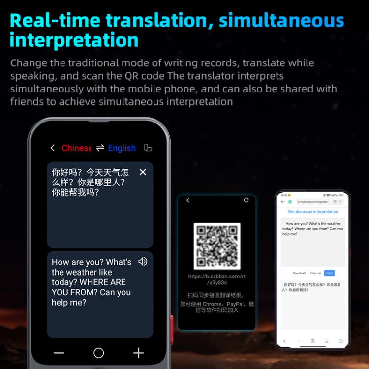 Z15W 3.1-inch Screen Multilanguage AI Translator Device 139 Online/17 Offline Languages, Real-Time Voice/Photo/Text Translation - by buy2fix | Online Shopping UK | buy2fix