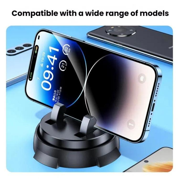 Car Navigation Stand Car Phone Holder 360 Rotating Powerful Adsorption Dashboard Multifunctional Phone Holder(Black) - Universal Car Holders by buy2fix | Online Shopping UK | buy2fix