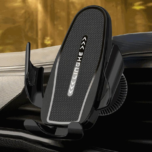 Carbon Fiber Clip-on Gravity Air Outlet Car Phone Holder, Color: Black Hawkbill Clip - Universal Car Holders by buy2fix | Online Shopping UK | buy2fix