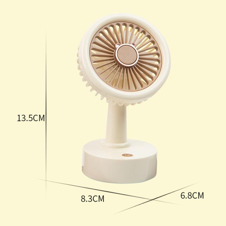 Student USB Small Desktop Fan Replaceable Animal Ears Multi-Speed Lithium Battery Mute Fan, Color: Green Bear - Electric Fans by buy2fix | Online Shopping UK | buy2fix