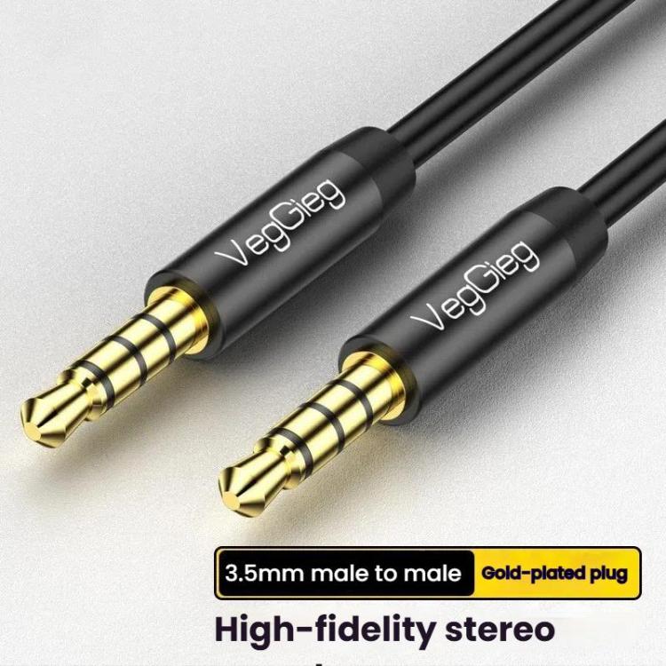 VegGieg 3.5mm Male To Male Aux Audio Cable Phone Computer Car Earphone Listening Audio Connection Cable, Length: 3m(Black) - Microphone Audio Cable & Connector by VegGieg | Online Shopping UK | buy2fix