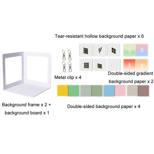 19pcs /Set 3D Shooting Background Board Live Broadcast Product Photography Props, Size: 60cm - Solid Color by buy2fix | Online Shopping UK | buy2fix