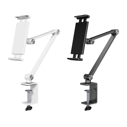Cell Phone Holder Live Streaming Desktop Folding Phone / Tablet Universal Desk Clip Holder(White) - Lazy Bracket by buy2fix | Online Shopping UK | buy2fix