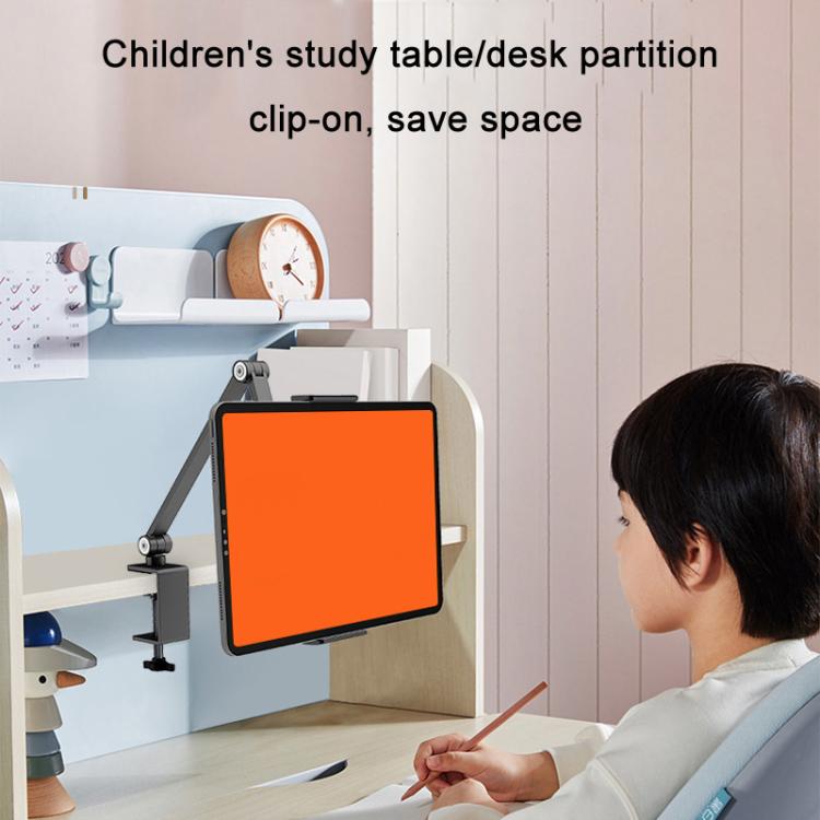 Cell Phone Holder Live Streaming Desktop Folding Phone / Tablet Universal Desk Clip Holder(White) - Lazy Bracket by buy2fix | Online Shopping UK | buy2fix
