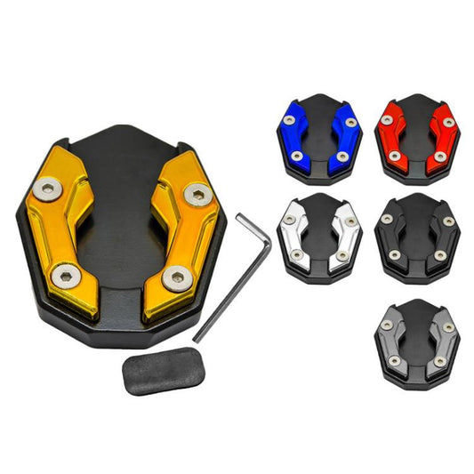 JCBD-002 CNC Aluminum Alloy Motorcycle Side Support Anti-slip Pad(Black) - Replacement Parts by buy2fix | Online Shopping UK | buy2fix