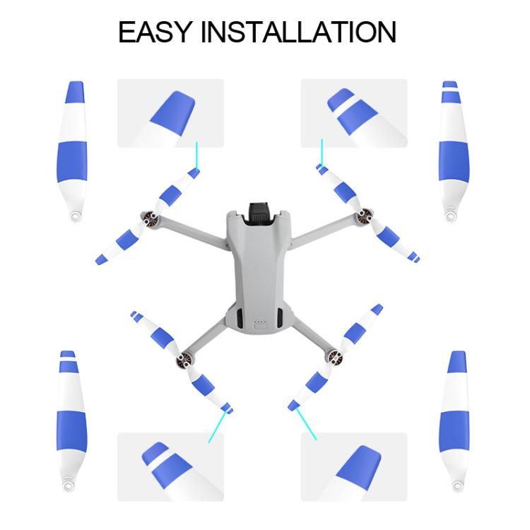 For DJI Mini 3 Drone 8pcs /Set 6030F Propeller Blades Low Noise Wings With Screwdrivers, Color: Silver Tip - DIY Propeller by buy2fix | Online Shopping UK | buy2fix