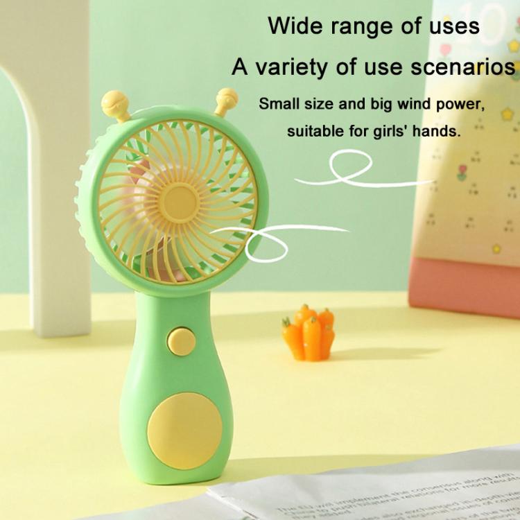 Cute Small Snail Handheld USB Rechargeable Fan Portable Mini Compact Pocket Fan(Green) - Electric Fans by buy2fix | Online Shopping UK | buy2fix