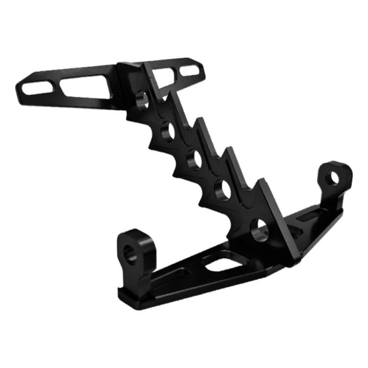Cpj-006 Universal Aluminum Alloy Fishbone License Plate Frame License Plate Drag(Black) - Holder by buy2fix | Online Shopping UK | buy2fix