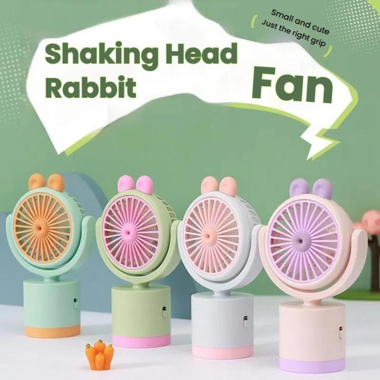 Cartoon Rabbit Desktop Fan USB Charging Handheld Fan Up And Down Adjustable Wind Direction(Pink) - Electric Fans by buy2fix | Online Shopping UK | buy2fix
