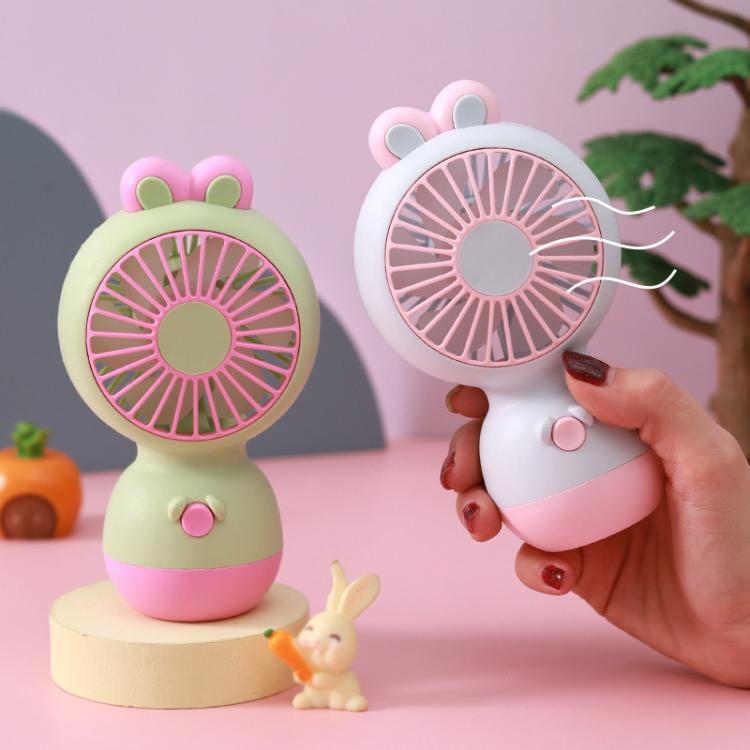 Cute Cartoon Rabbit Desktop Fan Children Summer Cool Gifts Handheld Rechargeable Fan(Pink) - Electric Fans by buy2fix | Online Shopping UK | buy2fix