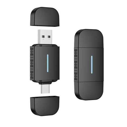 Car Wired Dual-port CarPlay/Android 2 in 1 Converts To Wireless Box - Bluetooth Adapters by buy2fix | Online Shopping UK | buy2fix