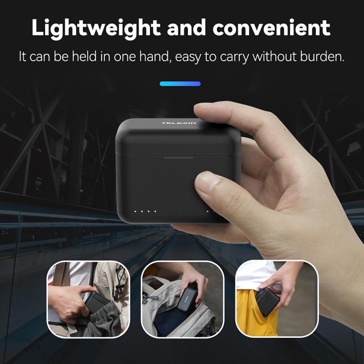 For Insta360 X4 TELESIN Battery Charger Dual Battery Storage Charging Case - Others by TELESIN | Online Shopping UK | buy2fix