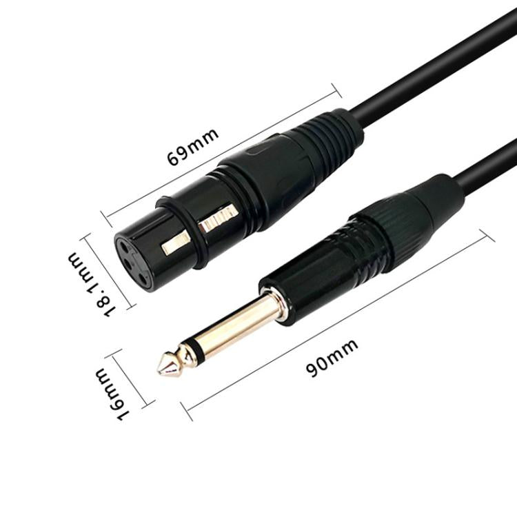 VEGGIEG 3Pin XLR Speaker Loudspeaker Cable Mixer Balanced Audio Microphone Cable, Length: 5m(6.5mm To XLR Female) - Microphone Audio Cable & Connector by VEGGIEG | Online Shopping UK | buy2fix