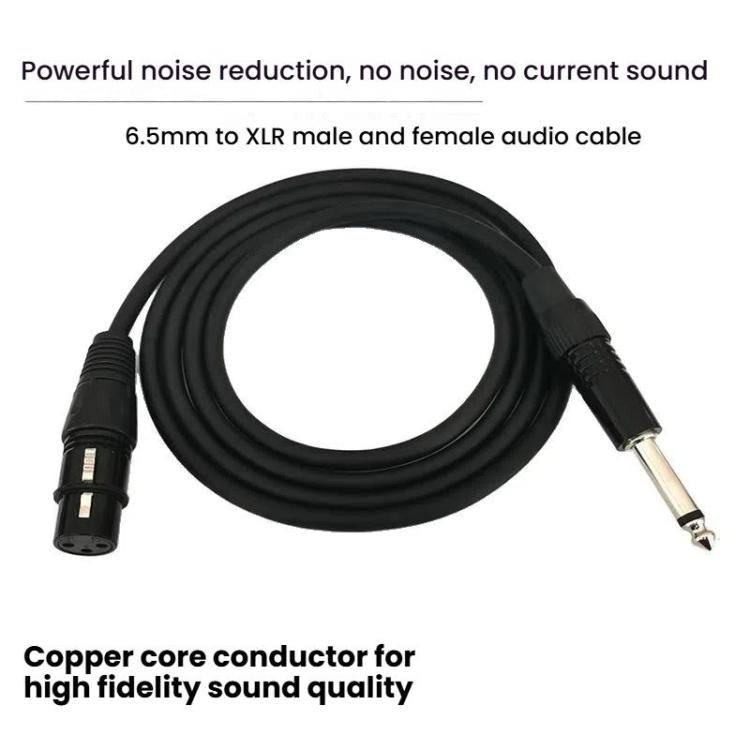VEGGIEG 3Pin XLR Speaker Loudspeaker Cable Mixer Balanced Audio Microphone Cable, Length: 20m(6.5mm To XLR Female) - Microphone Audio Cable & Connector by VEGGIEG | Online Shopping UK | buy2fix