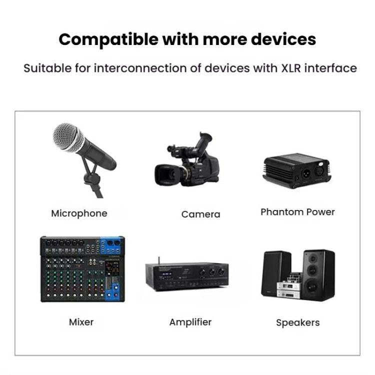 VEGGIEG 3Pin XLR Speaker Loudspeaker Cable Mixer Balanced Audio Microphone Cable, Length: 15m(6.5mm To XLR Male) - Microphone Audio Cable & Connector by VEGGIEG | Online Shopping UK | buy2fix