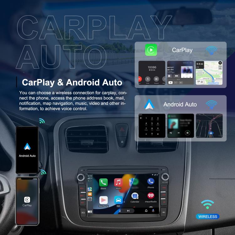 7 inch Horizontal Screen Android Navigation Car Bluetooth MP5 Player, For Renault / Captur / Symbol, Memory: 4+64G(Standard+AHD Camera+Microphone) - Car MP3 & MP4 & MP5 by buy2fix | Online Shopping UK | buy2fix