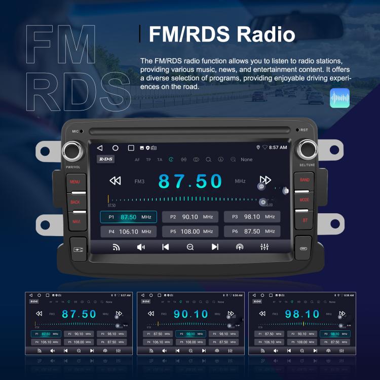 7 inch Horizontal Screen Android Navigation Car Bluetooth MP5 Player, For Renault / Captur / Symbol, Memory: 2+64G(Standard) - Car MP3 & MP4 & MP5 by buy2fix | Online Shopping UK | buy2fix