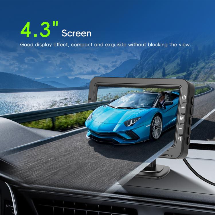 4.3 Inch Reversing Display Digital Wired HD 1 To 1 Set, Spec: North America - Car Monitor by buy2fix | Online Shopping UK | buy2fix