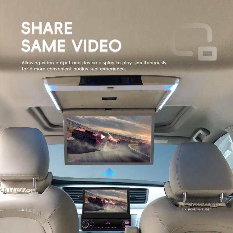 7 inch Universal Manual Retractable Screen Car MP5 Player Car Center Control All-in-One Wired Carplay, Spec: Standard+12 Light Camera - Car MP3 & MP4 & MP5 by buy2fix | Online Shopping UK | buy2fix
