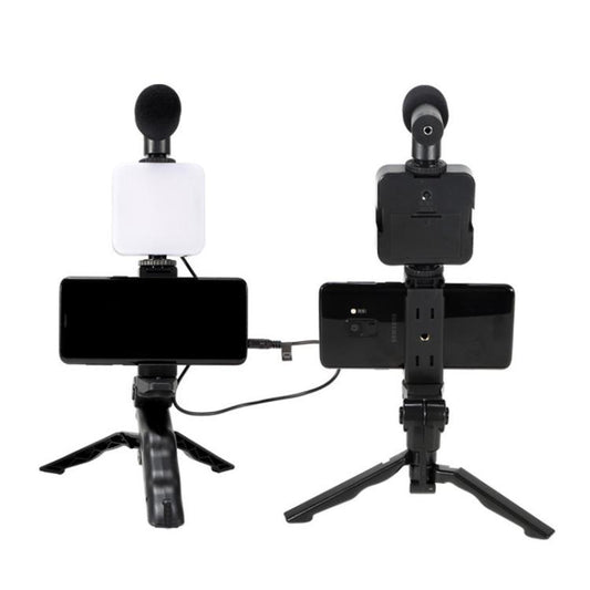 49 LEDs Streaming Lighting Kit for Phone All-in-One Video Recording Set with Tripod Stand & Microphone AY-49 - Stand by buy2fix | Online Shopping UK | buy2fix