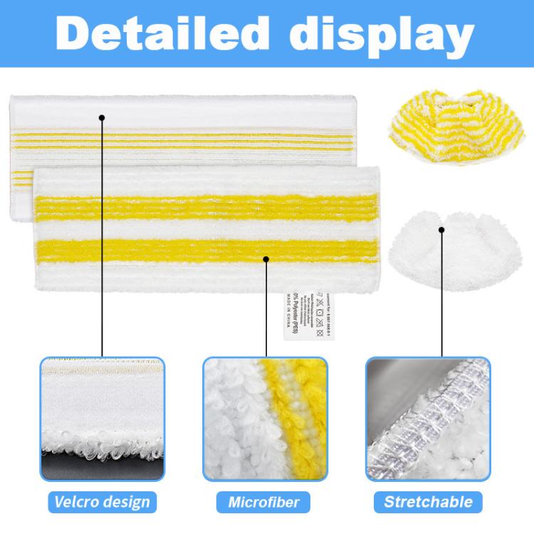 3pcs /Pack Mop Pads For Karcher Easyfix SC1 SC2 SC3 SC4 SC5 SV7 Steam Mop Replacement - For Karcher Accessories by buy2fix | Online Shopping UK | buy2fix