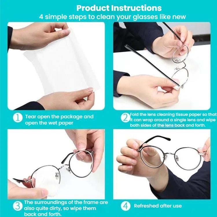 JRC F502 100pcs /Box Cleaning Glasses Paper Cell Phone Screen Cleaning Portable Alcohol Kit - Others by JRC | Online Shopping UK | buy2fix