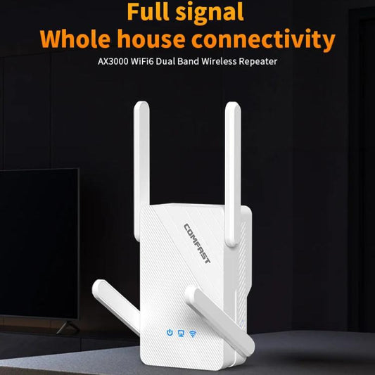 COMFAST CF-XR185 V2 AX3000 WiFi 6 Extender Dual Band Gigabit Wireless Repeater EU Plug - Broadband Amplifiers by COMFAST | Online Shopping UK | buy2fix