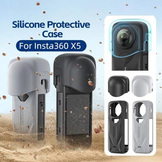 aMagisn Body Case For Insta360 X5 Action Camera Protective Accessories Gray - Case & Bags by aMagisn | Online Shopping UK | buy2fix