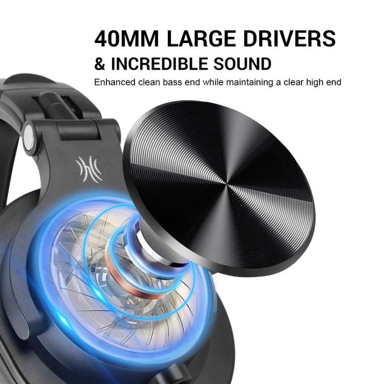 OneOdio A71M Headset Wired DJ Disc Monitor Headphones With Mic Computer Headphone(Black) - Multimedia Headset by OneOdio | Online Shopping UK | buy2fix
