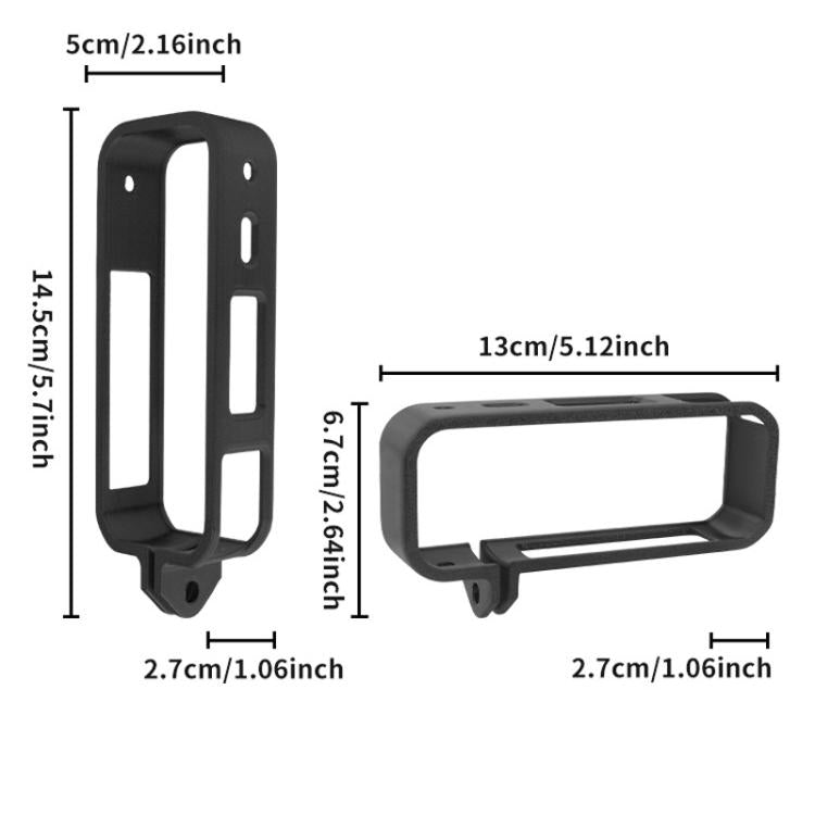 For Insta360 X5 360 Camera CQT Expandable Protective Cage Shockproof Case Vertical Orange - Mount & Holder by CQT | Online Shopping UK | buy2fix