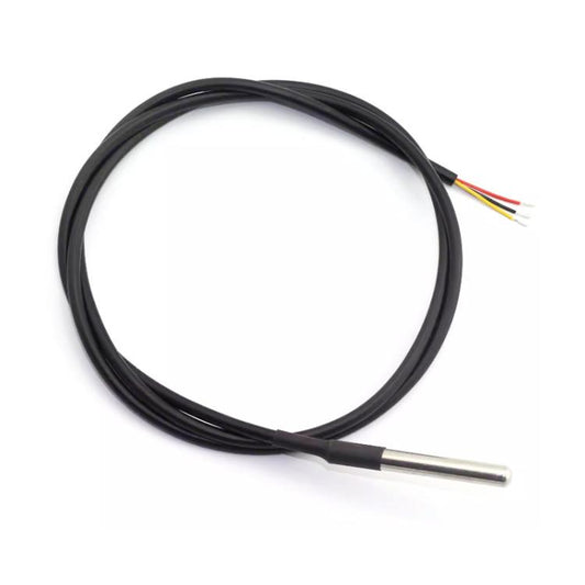 2pcs /Pack DS18B20 Waterproof Temperature Sensor Probe Stainless Steel Encapsulated 1m Cable - Sensor Module by buy2fix | Online Shopping UK | buy2fix
