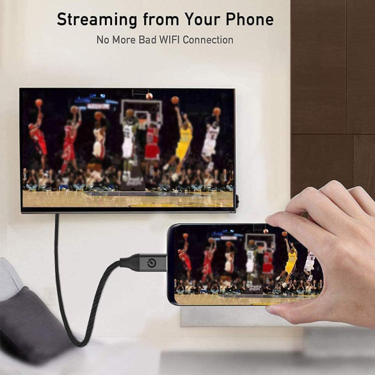 QGeeM USB-C/Type-C To HDMI Cable 4K 30Hz For Screen Mirroring & Extended Display, Cable Length: 1.2m - Cable by QGeeM | Online Shopping UK | buy2fix