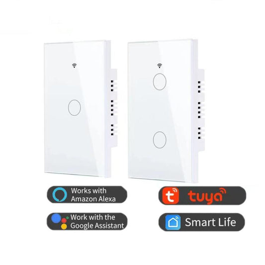 Model 120 US Gauge Graffiti Smart WIFI Single Fire Switch, Spec: 2-Gang White - Smart Switch by buy2fix | Online Shopping UK | buy2fix
