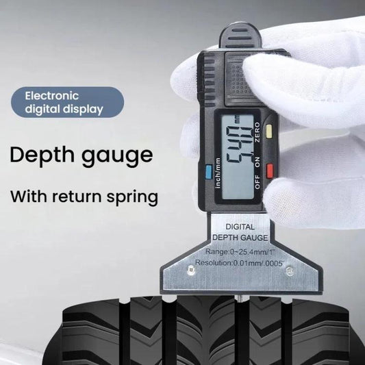 Syntek Digital Depth Ruler 0-25mm Electronic Tire Tread Measuring Ruler(Black) - Other Tools by Syntek | Online Shopping UK | buy2fix